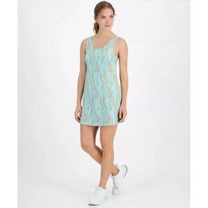 ID Ideology Women Geo Performance Sports Active Dress Ocean Sigh Built-In Shorts